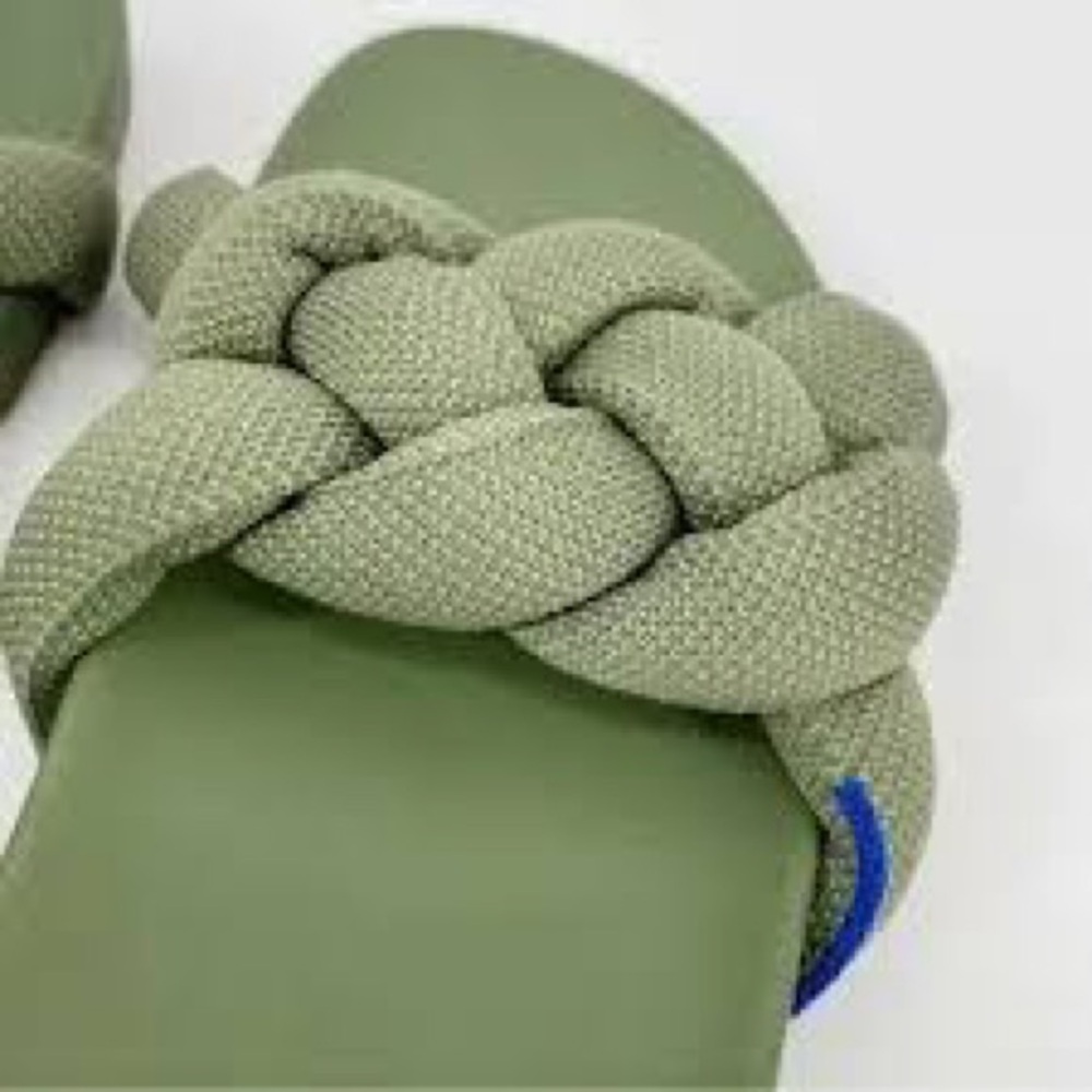 Rothy’s Green Bubble Slide Sandals 7.5